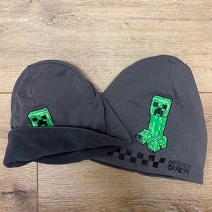 NEW Minecraft Beanies, Cotton Outer, Boys 4-8 Years, Fleece Lined, From Germany